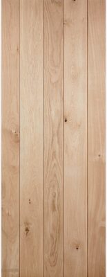 Internal Solid Oak Ledged Un-Finished Door