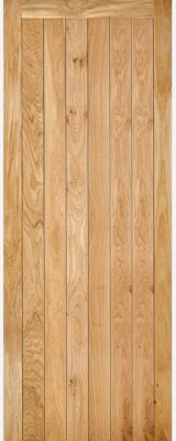 Internal Solid Oak Framed & Ledged Un-Finished Door