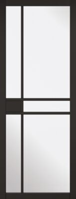 Internal Black Greenwich Pre-Finished (CLEAR GLASS) Door