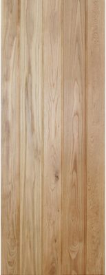 Internal Solid Oak Button Bead Ledged Solid Core Un-Finished Door