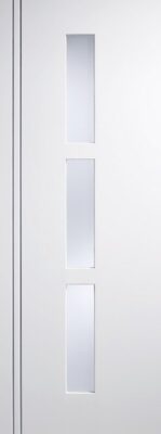 Internal White Sierra Blanco (OBSCURE GLASS) Solid Core Door Pre-Finished Door