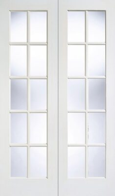 White Primed GTP SA Clear Glazed Pair - Smooth - Rebated - LPD