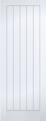 White Primed Textured Vertical 5 Panel - Hollowcore - LPD
