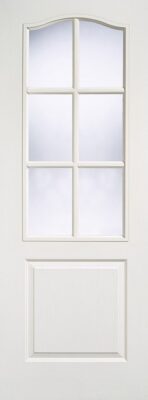 White Primed Classical (CLEAR FLAT GLASS) Woodgrain - LPD