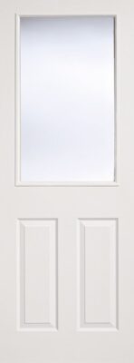 Internal White Primed 2 Panel 1 Light (CLEAR GLASS) Door