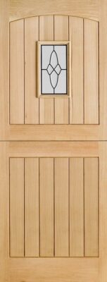 External Oak Cottage Stable 1 Light (LEAD DOUBLE GLAZED) Un-Finished Door