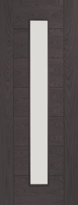 Internal Umber Grey Laminate (CLEAR GLASS) Palermo Door