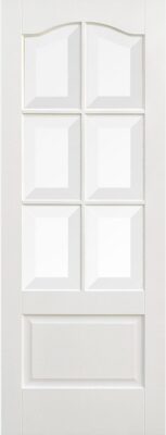 Internal White Primed Kent (CLEAR BEVELLED GLASS) Solid Core Door
