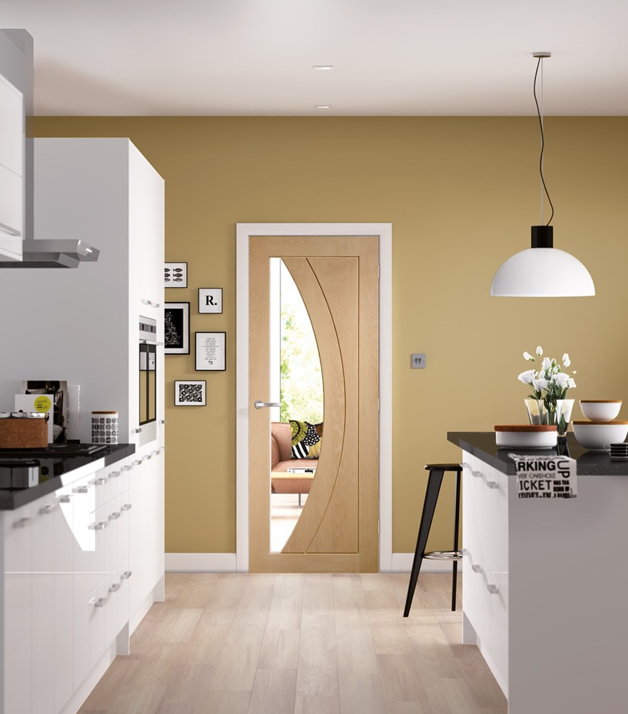 Oak Salerno (CLEAR GLASS) Pre-Finished - XL