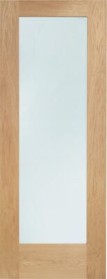 Internal Oak Pattern 10 (CLEAR GLASS) Un-Finished Door