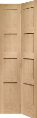 Internal Oak Shaker Bifold Door - Unfinished - XL