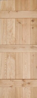 Internal Solid Oak V Grooved Ledged Door