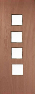 Timber Core Blank  22G (CLEAR GLASS) FD30 44mm Fire Door - MB