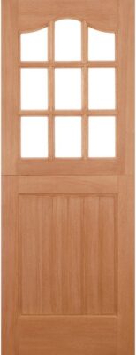 External Hardwood Stable 9 Light Un-Glazed (NO GLASS) Dowelled Un-Finished Door