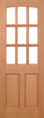 External Hardwood Georgia Un-Glazed (NO GLASS) Un-Finished Door