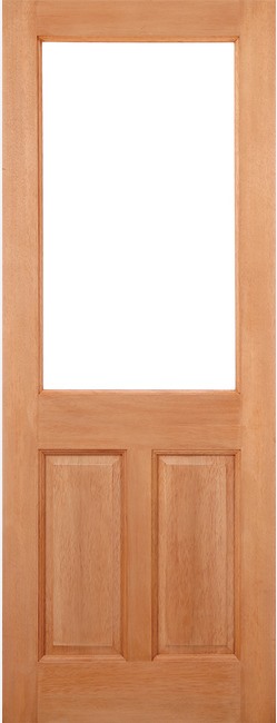 External Hardwood 2XG 2 Panel Un-Glazed (NO GLASS) M&T Door