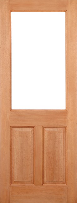 External Hardwood 2XG 2 Panel Un-Glazed (NO GLASS) Dowelled Door