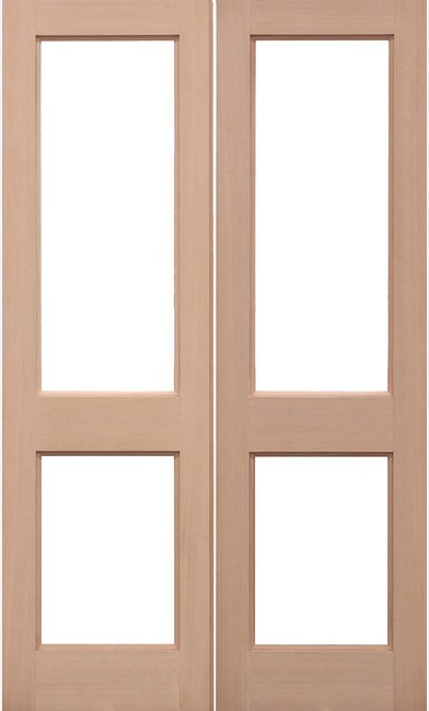 External Hemlock 2XGG Rebated Pair Un-Glazed (NO GLASS) Door