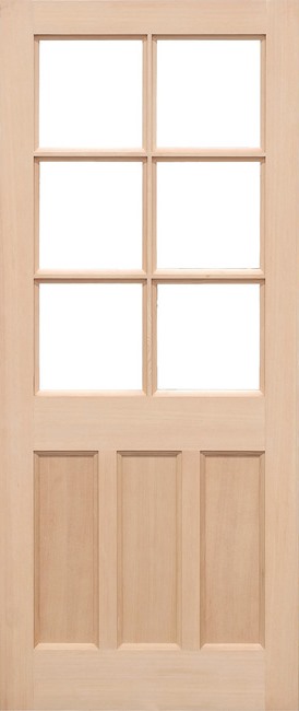 External Hemlock KXT 6 Light Unglazed (No Glass) Door