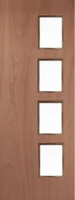 Lipped Timber Blank 27G (OBSCURE GLASS) FD60 54mm Fire Door - MB