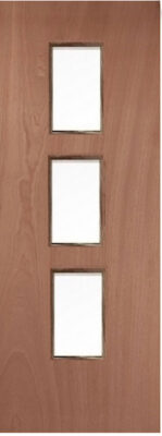 Lipped Timber Blank 23G (CLEAR GLASS) FD60 54mm Fire Door - MB