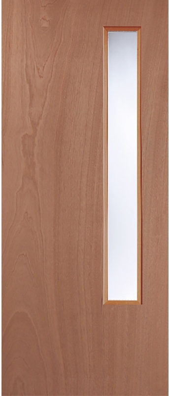 Lipped Timber Blank (OBSCURE GLASS) 20G FD60 54mm Fire Door - MB