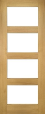 Internal Oak Coventry (CLEAR GLASS) Pre-Finished Door