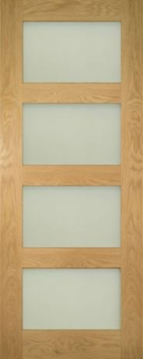 Internal Oak Coventry (OBSCURE GLASS) Pre-Finished Door