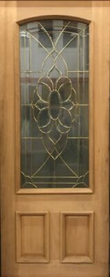 External Hardwood Hereford Ruby with Gold Lead Double Glazed Door