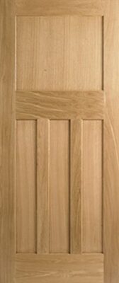 Oak DX 30s Style Un-Finished FD30 44mm Fire Door - LPD