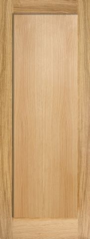 Oak Pattern 10 Un-Finished 1 Panel FD30 44mm Fire Door - LPD