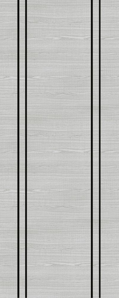 Internal Light Grey Ash with Dark Grey Ash Vertical Inlays Pre-Finished FD30 44mm Fire Door
