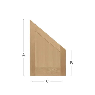 Oak Pattern 10 Shaker Style Angled Custom Door - MB