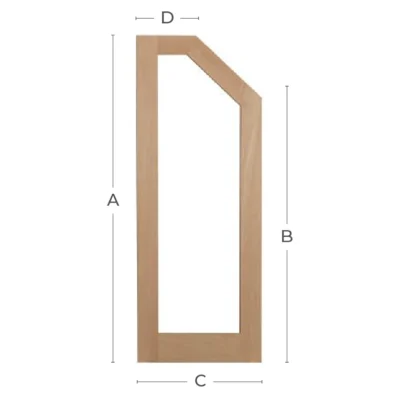 Oak Pattern 10 Straight/Angled Custom Door Unglazed - MB