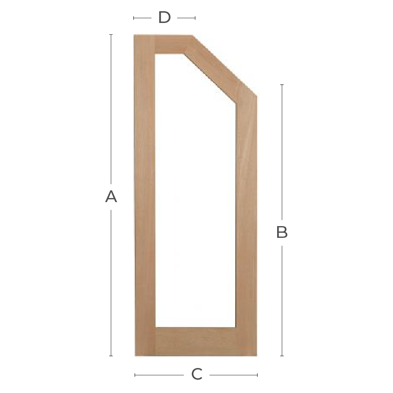 Oak Pattern 10 Straight/Angled Custom Door Unglazed - MB