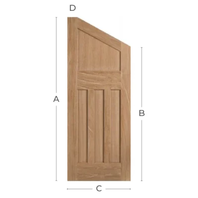 Oak 1930's Straight/Angled Custom Door - MB