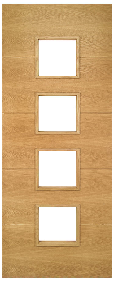 Internal Oak Augusta (CLEAR GLASS) Pre-Finished Door