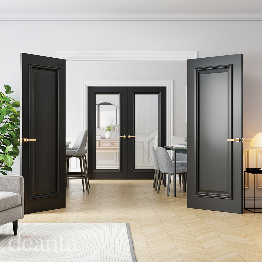 Internal Black Pre-Finished Solid Core Blenheim Door - Image 2