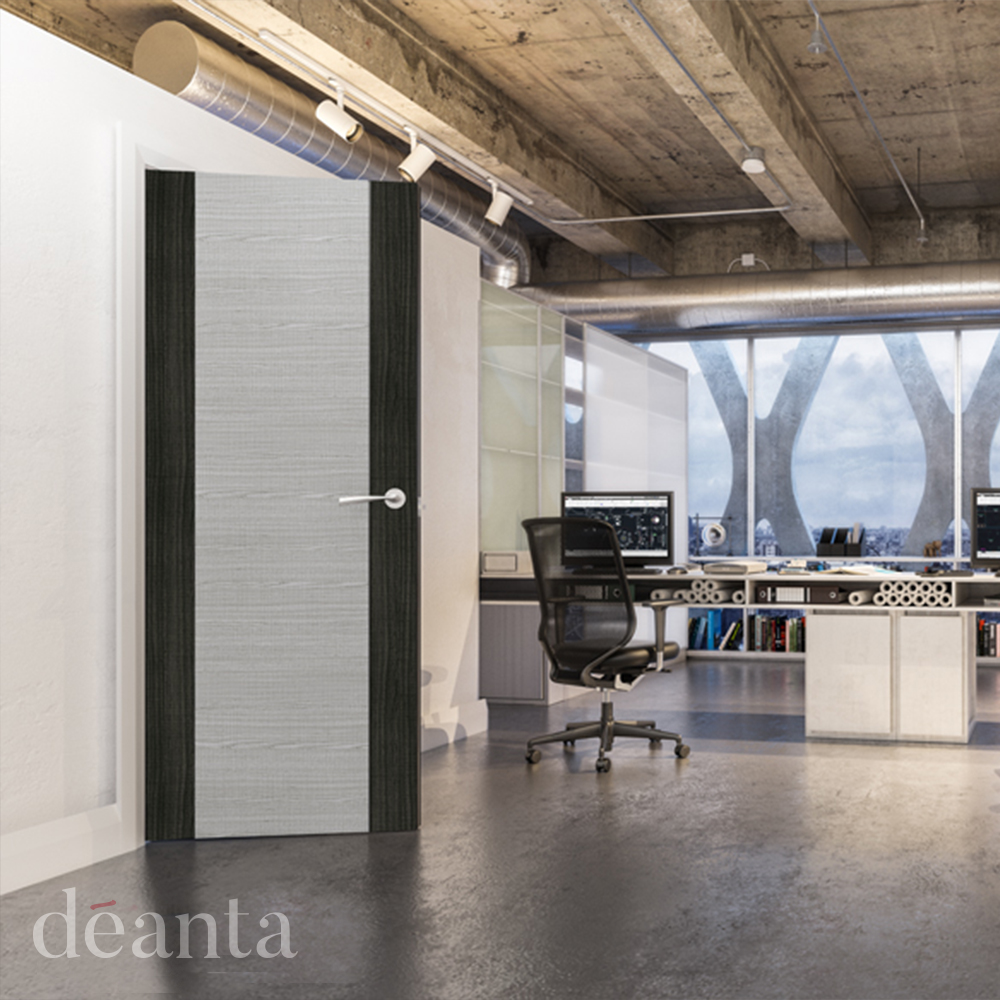 Internal Flush Light Grey Ash Dark Grey Edges Pre-Finished Solid Core Door - Image 2