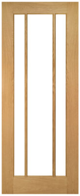 Internal Oak Norwich (CLEAR BEVELLED EDGED GLASS) Un-Finished Door
