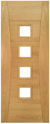 Internal Oak Pamplona Pre-Finished (CLEAR GLASS) Door