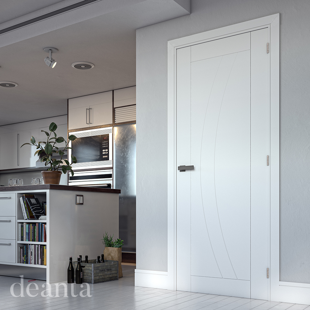 Internal White Primed Solid Core Ravello Door - Image 2