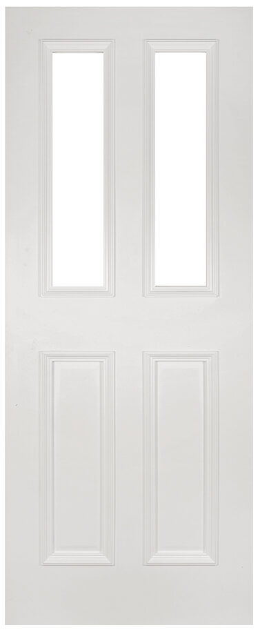 Internal White Primed Rochester (CLEAR GLASS) Smooth Finish Door