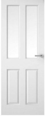 Internal White Primed Smooth 2 Light 2 Panel (CLEAR GLASS) 44mm FD30 – MB