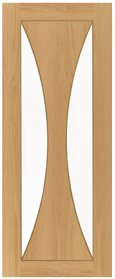 Interntal Oak Sorrento Pre-Finished (CLEAR GLASS) Door