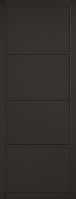 Internal Black Pre-Finished Industrial 4 Panel Door