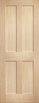 Internal Oak Victorian Un-Finished 4P Shaker Door