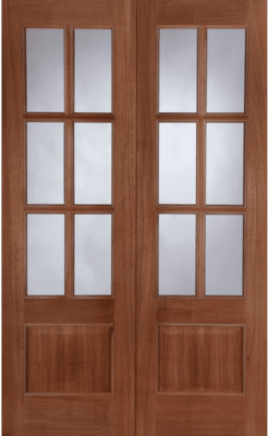 External Hampstead (UN-GLAZED) Un-Finished (NO GLASS) Hardwood Hampstead Rebated Door Pair
