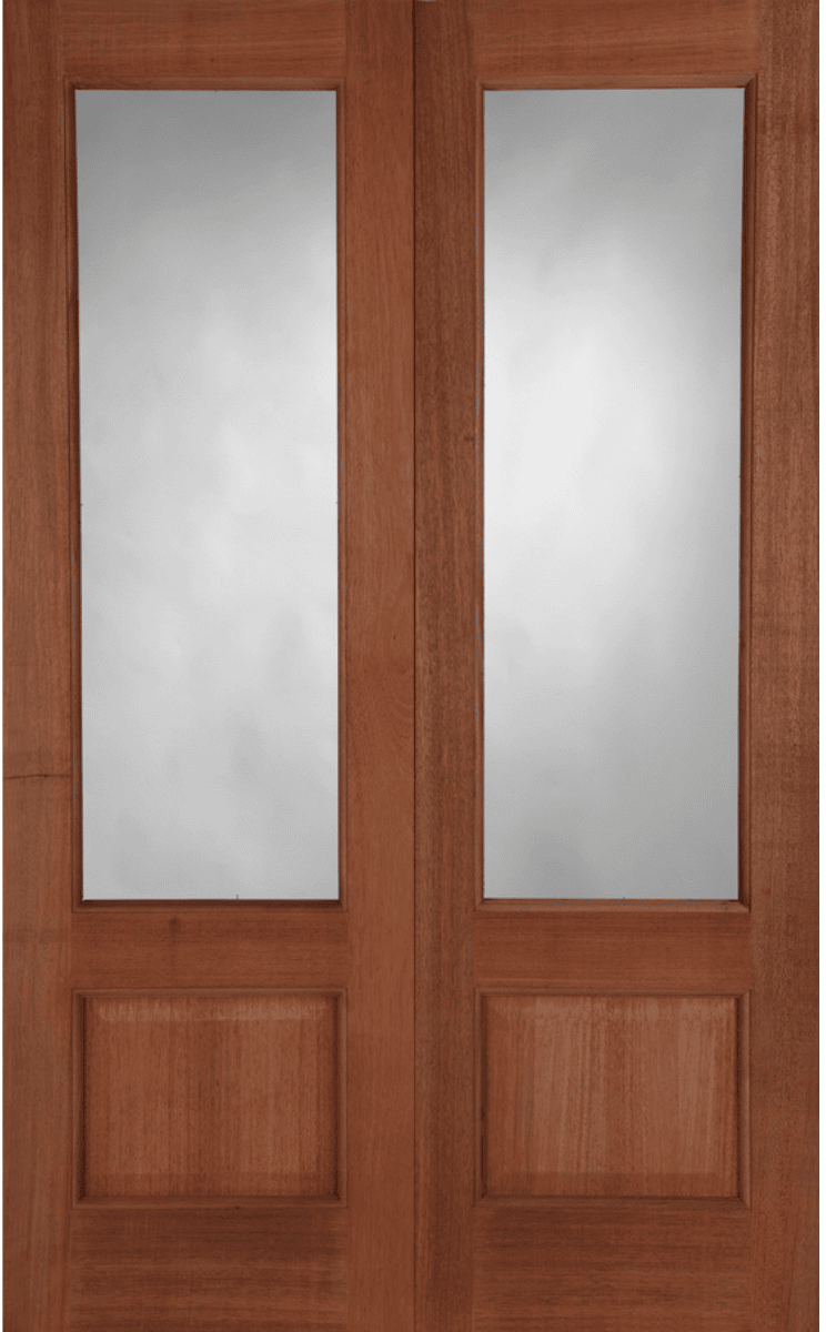 External Chiswick (UN-GLAZED) Un-Finished (NO GLASS) Hardwood Rebated Door Pair