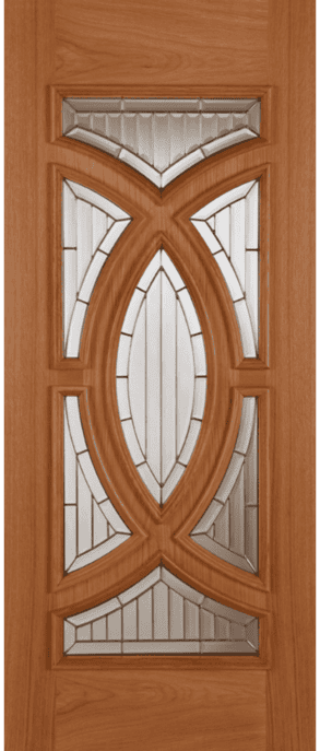 External Oak (DECORATIVE GLASS) Un-Finished Majestic RMS1 Door